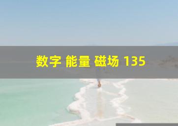 数字 能量 磁场 135